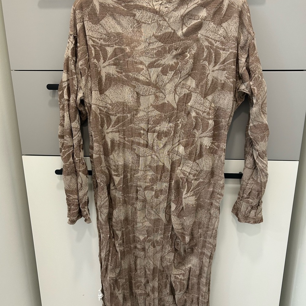 Elegant Brown Patterned Dress